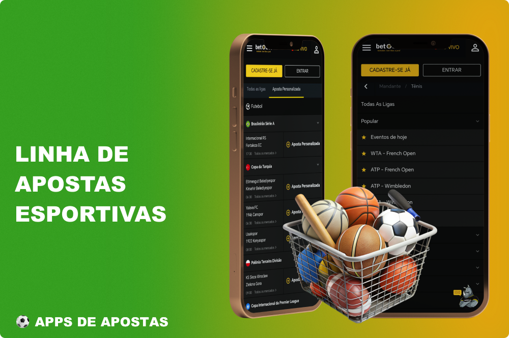 Com a aplicação Betobet, os utilizadores brasileiros podem apostar em qualquer jogo desportivo ou ciberdesportivo oficial em mais de 40 modalidades desportivas e ciberdesportivas populares