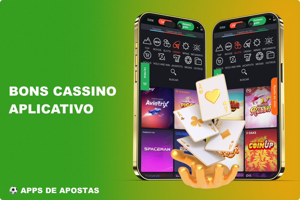 Através da aplicação móvel Bons, os jogadores brasileiros podem aceder à página do casino onde encontrarão milhares de jogos diferentes para todos os gostos