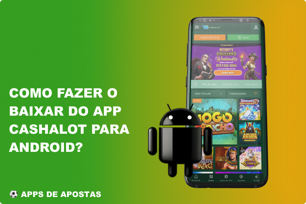 Para instalar a aplicação Cascalot, um utilizador do Brasil tem de descarregar o ficheiro APK da aplicação