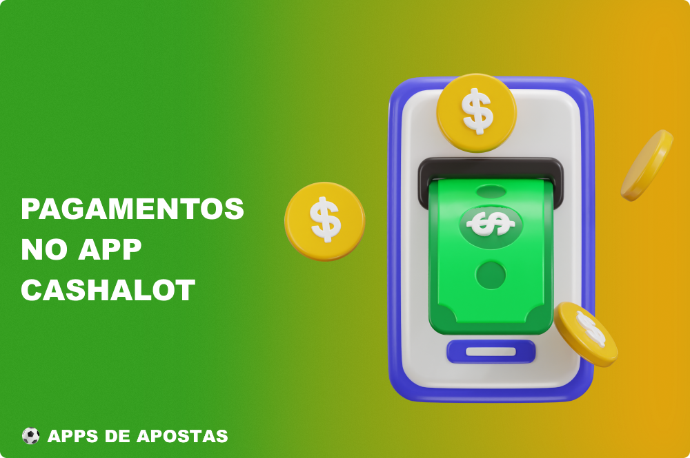 Com a aplicação móvel Cashalot, os utilizadores brasileiros podem gerir o seu saldo, depositar ou levantar dinheiro