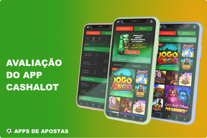 A aplicação Cashalot oferece aos brasileiros uma grande variedade de opções de jogo e apostas desportivas