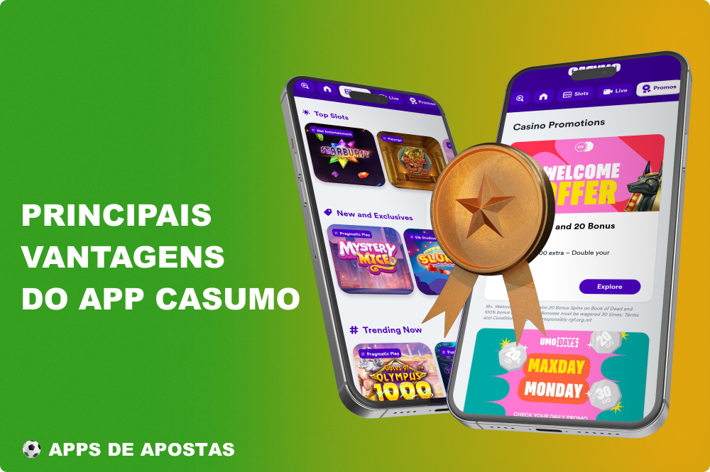 O Casumo app móvel tem muitas vantagens que fazem com que os amantes de cassinos brasileiros o baixem