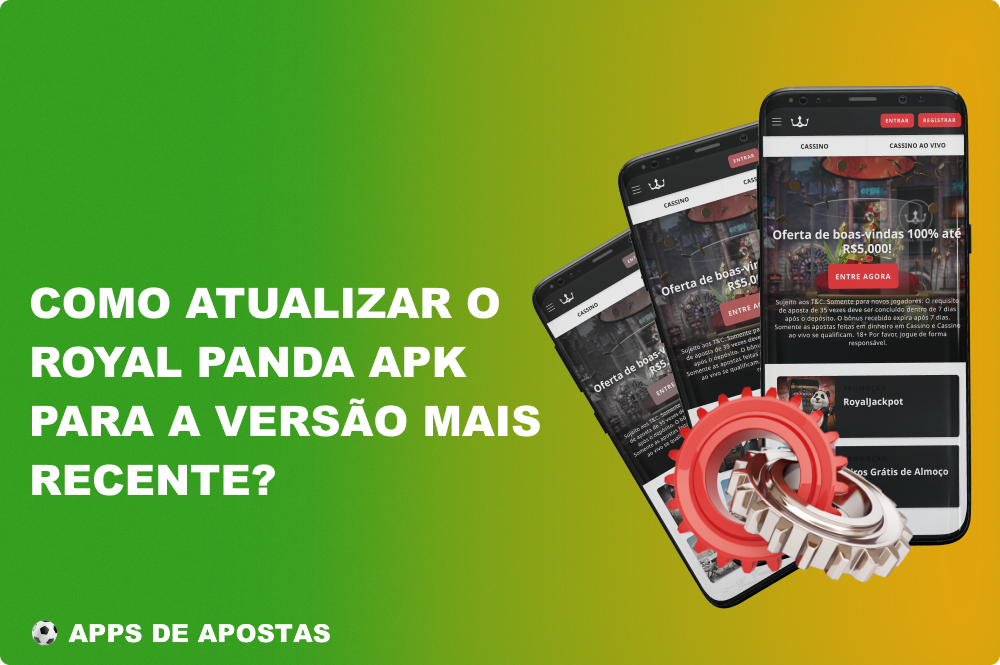 Assim que a nova versão da aplicação Royal Panda estiver disponível, os jogadores do Brasil podem facilmente descarregá-la para o seu smartphone