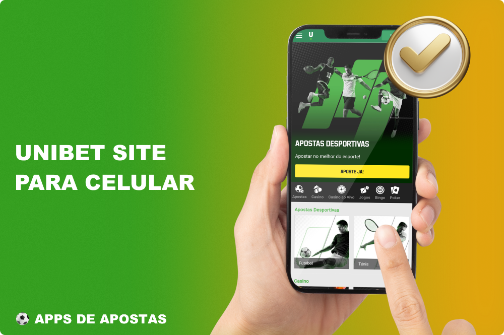 A Unibet tem um site móvel e os jogadores brasileiros podem utilizá-lo através de qualquer browser, se não quiserem instalar a aplicação